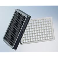 655956 Black Polystyrene CELLCOAT Collagen Type I Microplate with Lid, Flat Bottom, Chimney Style, 96 Well (Pack of 20)