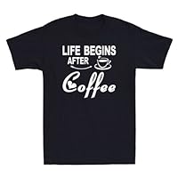 Life Begins After Coffee T-Shirt Funny Vintage Gift Men Women