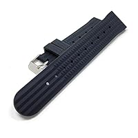 Silicone Strap Accessories for Rolex Water Ghosts 007 SRP777J1 20MM 22MM Men's Rubber Strap Women's Waterproof Strap (Color : Black, Size : 20mm)