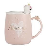 Ceramic unicorn Mug Porcelain Coffee Mug China Bone Milk Tea Cup Love Heart Stripe Creative Coffee Cup Drinkware