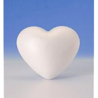 6 3803 732 Styrofoam Polystyrene Hearts, White, 2 of, 45 x 13 x 9 cm