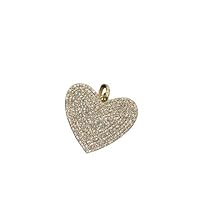 Beautiful Heart Diamond 925 Sterling Silver Charm Pendant,Designer Heart Silver Diamond Charm Pendant,handmade Pendant Jewelry,Gift
