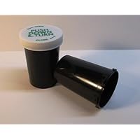 20 Dram Solid Black Opaque Medicine Vials Complete with Child-Resistant White Caps-Pharmaceutical Grade-Package of 25