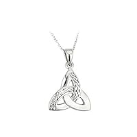 Biddy Murphy Traditional Trinity Knot Celtic Weave, 925 Sterling Silver Necklace for Women, 20