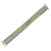 16-21mm Mens Two Tone Gold Gp Expansion Watch Band Speidel