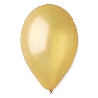 Toyland® Pack of 10-13 Inch Metallic Dorato Latex Balloons - Party Decorations - Made in Italy