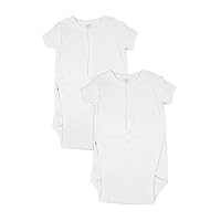 Spasilk baby-girls 2 Pack Cotton Short Sleeve Wrap Bodysuits