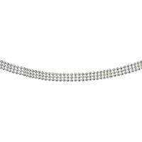 Sterling Silver 3.5mm Polished Mesh Design Choker Necklace