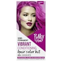 Punky Colour Box Kit Flamingo Pink - For Bleached, Blonde or Highlighted Hair, Non-Damaging Hair Dye, Vegan, PPD and Paraben Free, Conditions Hair, Vibrant Hair Color, lasts up to 35 washes