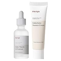 MA:NYO Galac Niacin 2.0 Essence 1.69 fl oz + Galactomy Essence Cream, Niacinamide Korean Skin care 1.69fl oz (50ml)