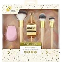 EcoTools Winter Shine Beauty Kit Brush Set, Gold Hair Pin Included