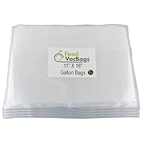 Foodsaver compatible FoodVacBags 100 Gallon Size 11-inch-by-16-Inch Vacuum Sealer Storage Bags, BPA Free, Commercial Grade, Sous Vide Cook, Better inch-per-inch value than rolls Foodsaver compatible FoodVacBags 100 Gallon Size 11-inch-by-16-Inch Vacuum Sealer Storage Bags, BPA Free, Commercial Grade, Sous Vide Cook, Better inch-per-inch value than rolls