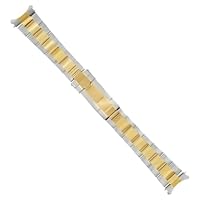 Ewatchparts 19MM OYSTER WATCH BAND COMPATIBLE WITH ROLEX DATEJUST, DATE 1500 15000 15505 F/LOCK T/TONE