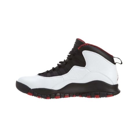 NIKE Mens Air Jordan Retro 10"Chicago White/VarsityRed-Black Leather Basketball Shoes Size 9