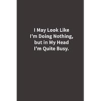 I May Look Like I’m Doing Nothing, but in My Head I’m Quite Busy.: Lined Notebook I May Look Like I’m Doing Nothing, but in My Head I’m Quite Busy.: Lined Notebook Paperback