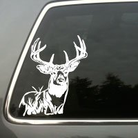 Deer hunting vinyl decal large