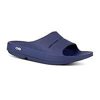 OOFOS - Unisex OOahh Sport - Post Run Recovery Slide Sandal (Navy Blue, us_Footwear_Size_System, Adult, Women, Numeric, Medium, Numeric_11)