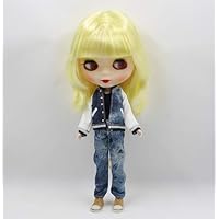 Jean Baseball Uniform Jacket Pants and T-Shirt Clothes for 1/6 Blyth Doll