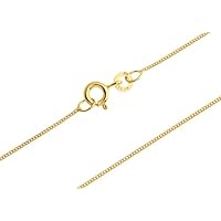 SILBERKETTEN STORE DEIN SCHMUCK ONLINE SHOP Curb Chain Gold 333 Women's 38-60 cm I Filigree Gold Chain Women's High Gloss 0.8 mm Thickness I Necklace Real Gold for Women with Spring Ring Clasp