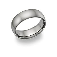 Plain Titanium Wedding Band Ring - Made in the USA For Men's