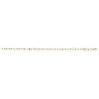 18k Gold 4.5mm Solid Oval Link Chain Necklace 24 Inch Jewelry for Women