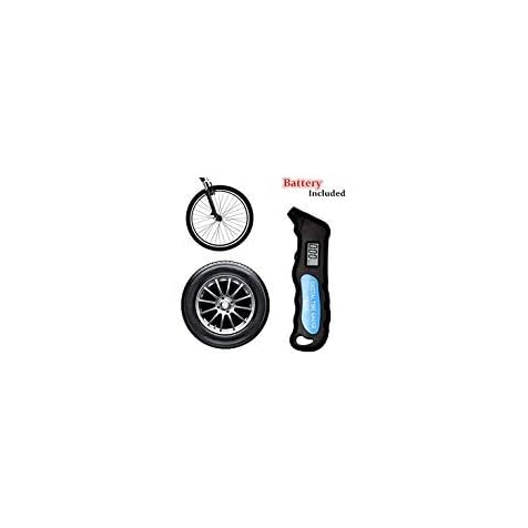Tire Gauge, Digital Tire Pressure Gauge 100 PSI with LCD and Non-Slip Grip, Black by CooZero