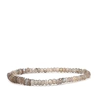 Natural Labradorite Stretchable Beads Bracelet 7 inch Endless, Healing Bracelet, Adjustable