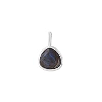 Natural Labradorite Fancy Gemstone Pendant With Chain In 925 Sterling Silver | Stamp Jewelry | Gifts For Women