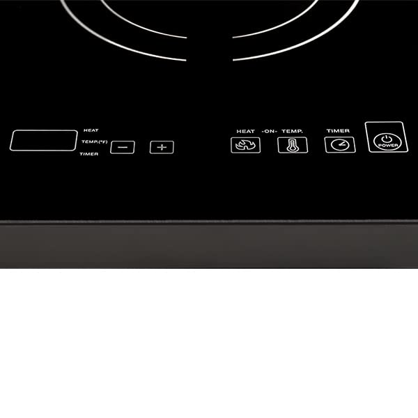 True Induction TI-1B Single Burner Counter Inset Energy Efficient Induction Cooktop, Black