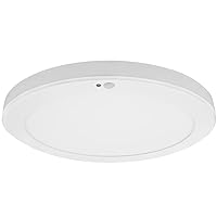 Maxxima 13 in. Round Ceiling Flush Mount Light Fixture - Features Motion Sensor, 2700 Lumens, 3 CCT 3000K/4000K/5000K, Automatic Dusk to Dawn Photocell Sensor, Perfect Closet or Entryway Light