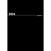 Veckoplanerare 2024 : Personlig måldagbok, klassisk Svart (52 veckor): Dagstidning | Day Minder | A4-format | 8,27