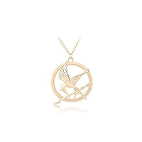 Round Hoop Hunger Games Mocking Birds Personality Symbol Necklace Animal Birds Film Television Props for Women Men