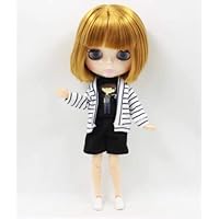Cool Set 3 Pcs Jacket Short T-Shirt Cloth for Blythe Doll Azone Licca ICY 1/6 Bjd Doll Best Gift