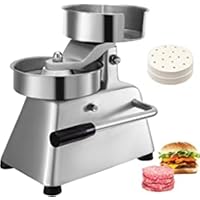 VBENLEM Commercial Hamburger Patty Maker 150mm/6inch Stainless Steel Burger Press Heavy Duty Hamburger Press Meat Patty Maker Hamburger Forming Processor with 1000 Pcs Patty Papers