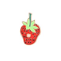 Strawberry Insect Worm Brooch Soft Enamel Pin Cartoon Funny Badges for Women Men Kids Collar Brooches Lapel Pin