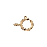 Italian 14K White or Yellow Gold Spring Ring Clasp Different Sizes (4.5mm Dia. (0.18