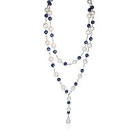 The Palm Beach Lariat with Freshwater Pearls and Baroque Pearl Drop - Choose Color