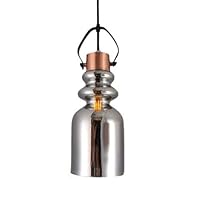 Postmodern Simplicity Chandelier Retro Industrial Style Single Head Hanging Lamp Creative Glass Pendant Lamp Personality Kitchen Bar Cafe Ceiling Lighting Fixture Flush Mount Light (Color : SIL