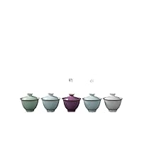 五大名窑功夫茶具 Tea set 三才盖碗套装家用高级陶瓷茶碗带盖泡茶杯(五大名窑-盖碗套装)