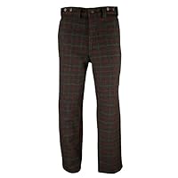 Adirondack Plaid Charcoal Heavyweight Outdoor 100% Rugged Wool Hunting and Shooting Pants to Size 52 Made in Canada