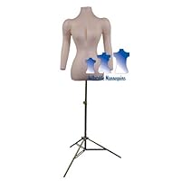 Inflatable Female Torso with Arms, with MS12 Stand, Ivory