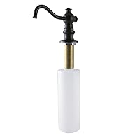 Kingston Brass SD7600MB Curved Nozzle Metal Soap/Lotion Dispenser, Matte Black