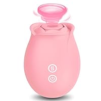 Rose Sex Toy Vibrator for Women-Rose Sucking Sex Toys for Women with 9 Suction, G Spot Dildo Vibrator for Clitoral Nipple Stimulation, Rose Suction Vibrator for Adult Sex Toys for Woman Female Couple