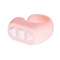 Rechargeable Phone Camera Shutter Remote Control Ring Music Photos Media Scroll Videos Page Turner for Most Smartphones - (Color: Pink)