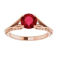 Woodland 1 CT Ruby Engagement Ring 14K Rose Gold, Elvish Ruby Ring, Twig Leaf Red Ruby Ring, Branch Ruby Ring, July Birthstone Ring, Anniversary