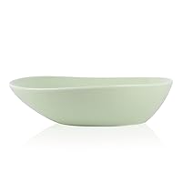 Stone Lain Porposed value Delilah 8-inch Bowl 6-Piece Dish Set, Porcelain, Lime Green
