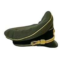 WW2 German Army Generals Officers Service Visor Hat Cap Schirmuttzen. Light Green, 7 1/4-8