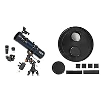 Celestron – Eclipse-Ready Telescope Kit – AstroMaster 130EQ Telescope - Includes ISO-Compliant EclipSmart Solar Telescope Filter – Observe Solar Eclipses and Sunspots During Day, Space at Night