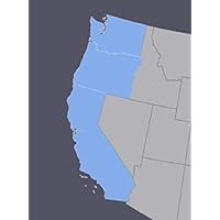 TOPO GPS Map for Garmin US Pacific States CA WA OR