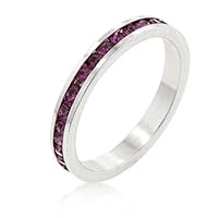 Stylish Stackables with Amethyst CZ Ring